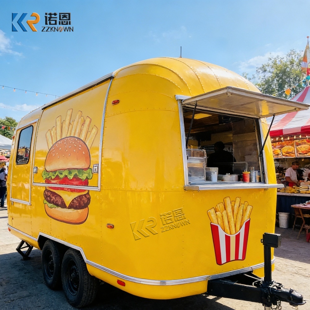 Food Snacks Business - عربة طعام متنقلة للاستخدام الخارجي مع