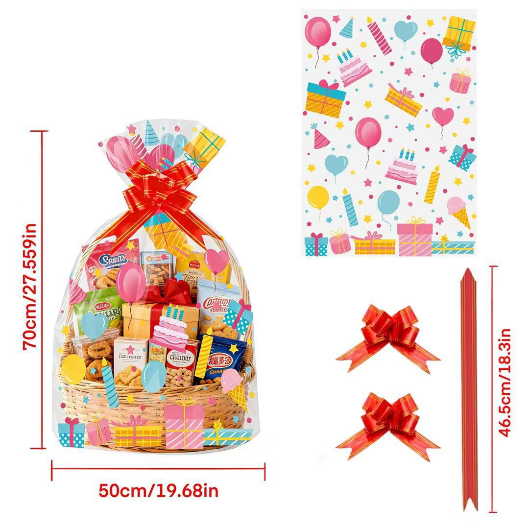 Food Snacks Hamper - 20 قطعة من أكياس هدايا شفافة