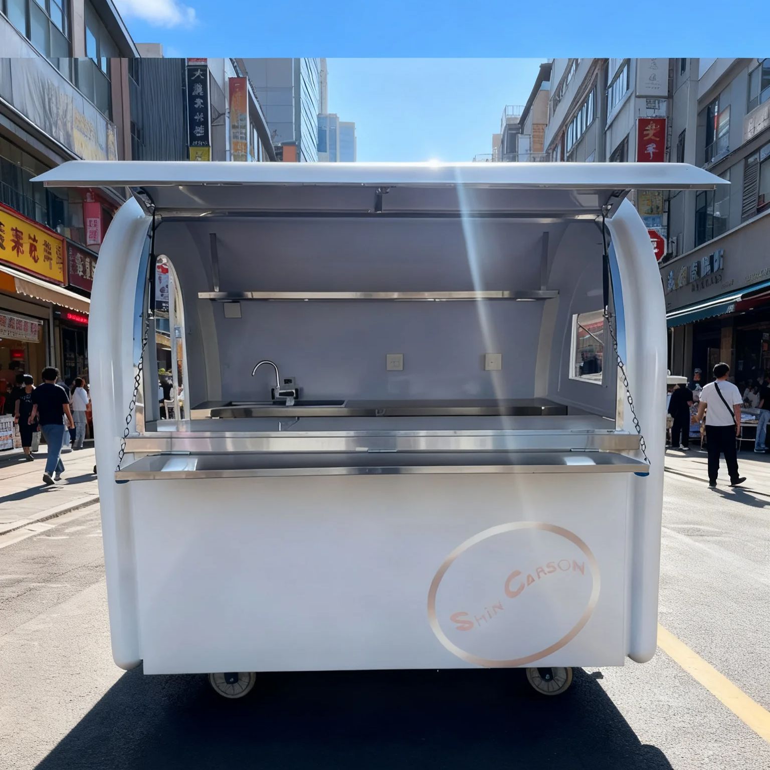 عربة الوجبات الخفيفة المتنقلة  - مراجعة Food Snacks Business وسعره