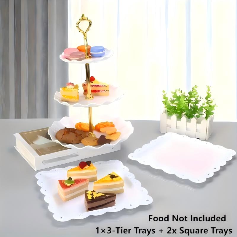 مجموعة صواني طعام مزخرفة 1/3/4 - مراجعة Food Snacks Easy وسعره