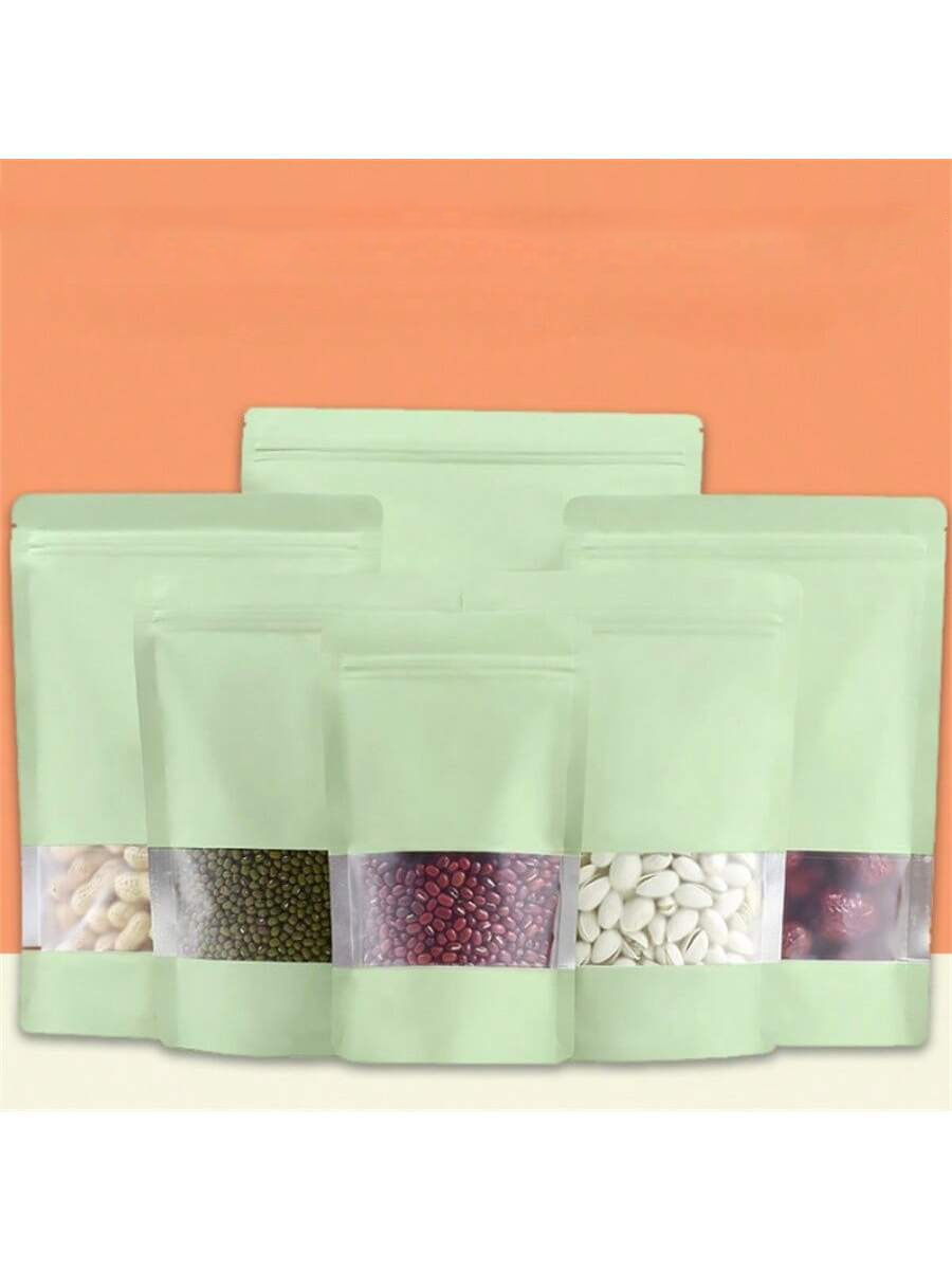 50/100 قطعة أكياس طعام خضراء ق - مراجعة Food Snacks That Are Green وسعره