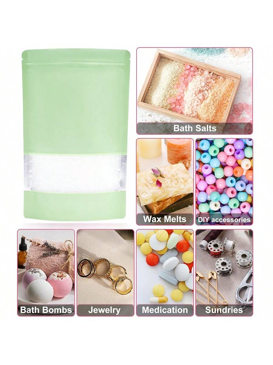 50/100 قطعة أكياس طعام خضراء ق - مراجعة Food Snacks That Are Green وسعره