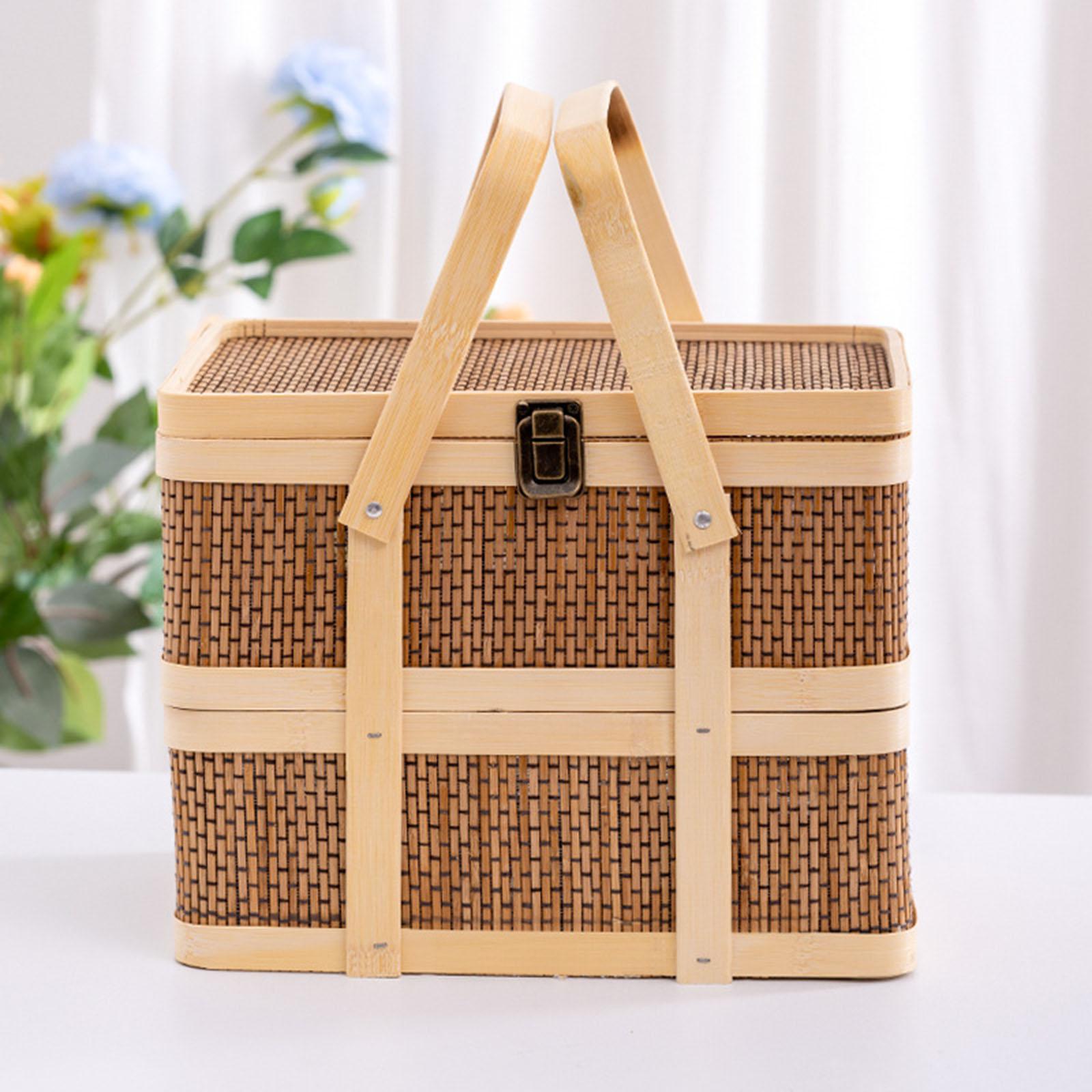 سلة نزهة منسوجة، سلة تخزين طعا - مراجعة Food Snacks Hamper وسعره