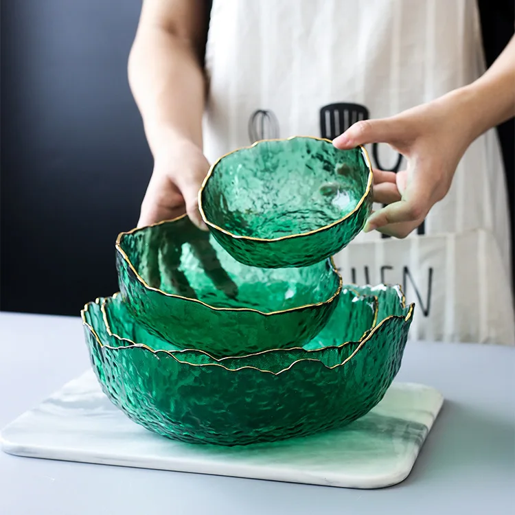جديد النمط الياباني وعاء زجاجي - مراجعة Food Snacks That Are Green وسعره